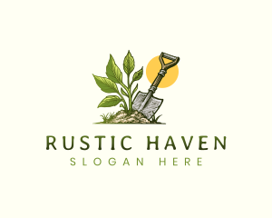 Plant Gardening Trowel  logo design