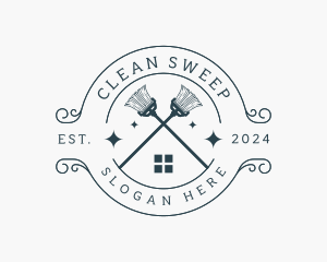 Housekeeping Mop Cleaner logo design