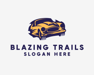 Blazing Race Car logo design