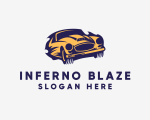 Blazing Race Car logo design