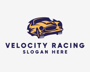 Blazing Race Car logo design