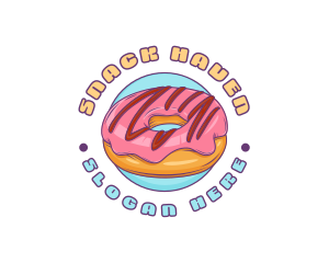 Donut Pastry Dessert logo design