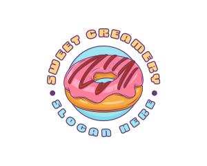 Donut Pastry Dessert logo design