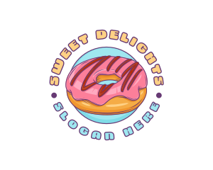 Donut Pastry Dessert logo design