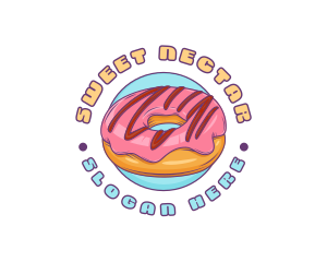 Donut Pastry Dessert logo design