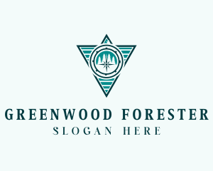 Compass Adventure Forest  logo design