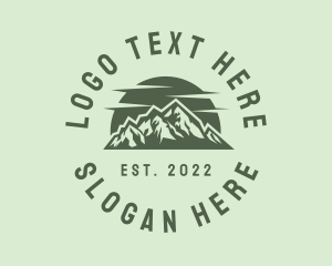 Green - Peak Mountain Scenery logo design