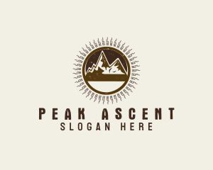 Climb - Mountain Peak Camping logo design