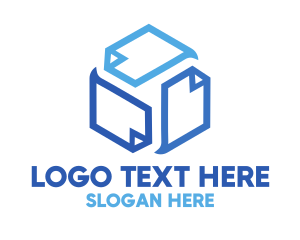 Student - Cube Document File logo design