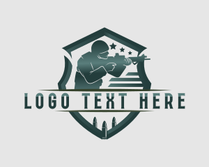 Shooting Soldier Military Logo