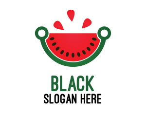 Snack - Tech Watermelon Slice logo design
