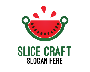 Sliced - Tech Watermelon Slice logo design