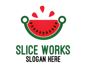 Slice - Tech Watermelon Slice logo design