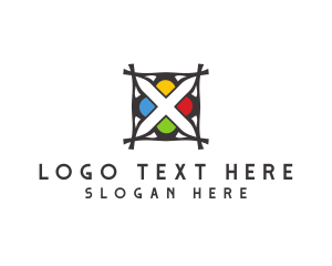 Frame - Tribal Flower Letter X logo design