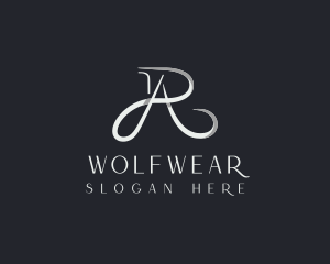 Wedding Planner - Elegant Letter AR Monogram logo design