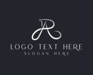 Beauty Shop - Elegant Letter AR Monogram logo design