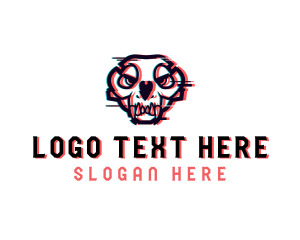 Icon - Glitch Skull Fang logo design