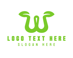 Therapy - Green Sprout Letter W logo design