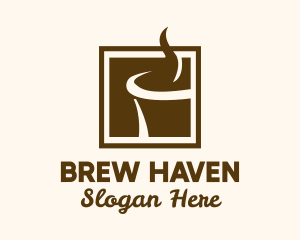 Hot Brewed Coffee Cafe logo design