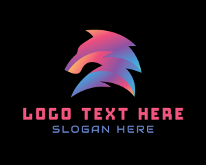 Digital Marketing - Abstract Wolf Animal logo design