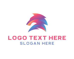 Abstract - Abstract Wolf Animal logo design