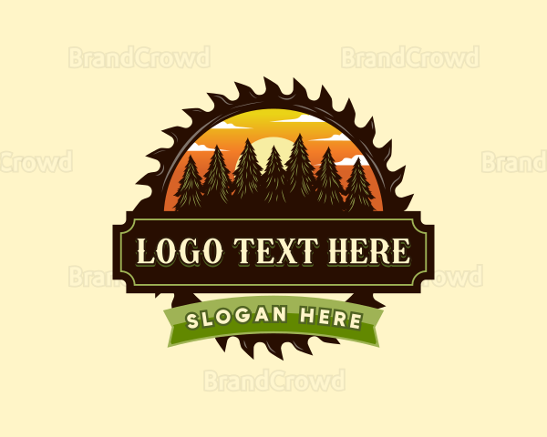 Sawmill Tree Woodwork Logo