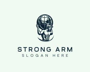 Strong Muscle Atlas logo design