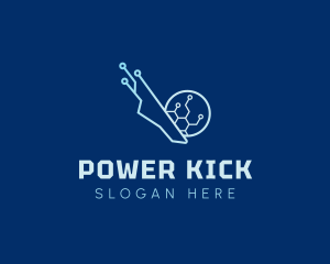 Kick - Tech Soccer Ball logo design