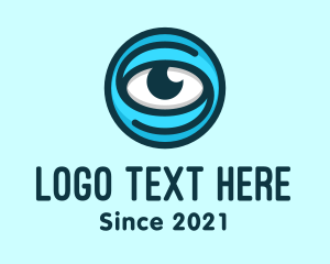 Eye-lens - Blue Eye Ball logo design