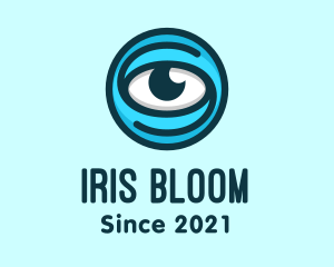 Iris - Blue Eye Ball logo design