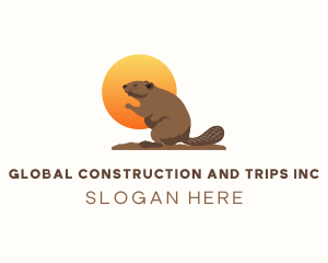 Wild Beaver Animal Logo