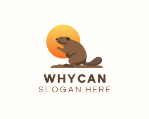 Wild Beaver Animal Logo