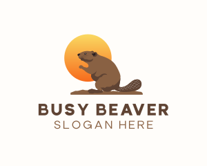 Beaver - Wild Beaver Animal logo design