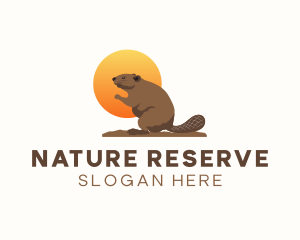 Reserve - Wild Beaver Animal logo design