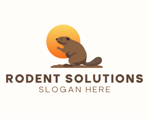 Rodent - Wild Beaver Animal logo design