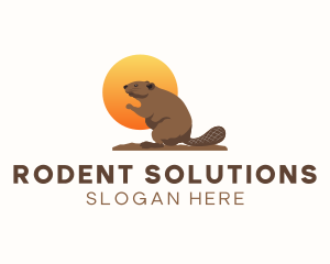 Wild Beaver Animal logo design