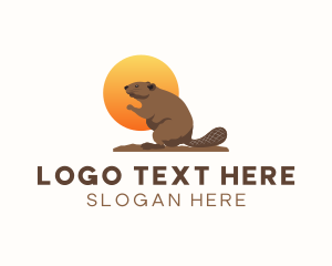 Beaver - Wild Beaver Animal logo design