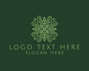Monoline - Elegant Leaves Organization logo design