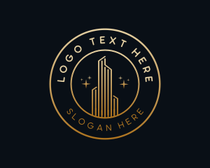 Construction - Elegant Luxury Building logo design