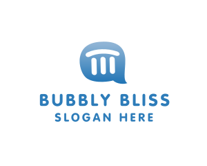 Pillar Chat Bubble logo design