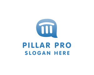 Pillar Chat Message logo design