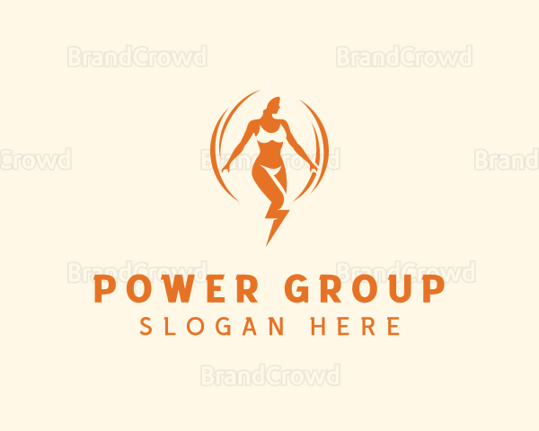 Lightning Power Woman Logo
