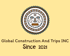 Symbol - Mayan Tribal Centerpiece logo design