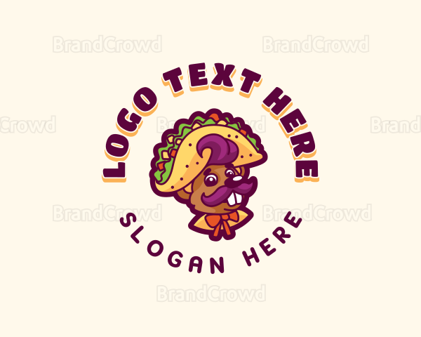 Mouse Taco Snack Logo