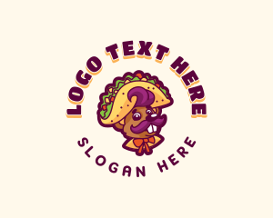 Taco - Mouse Taco Snack logo design