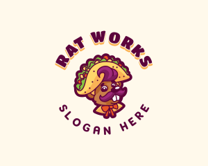 Mouse Taco Snack logo design