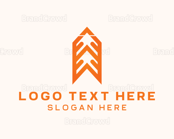 Pencil Arrow Spear Logo