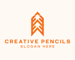 Pencil Arrow Spear logo design