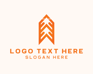 Orange - Pencil Arrow Spear logo design