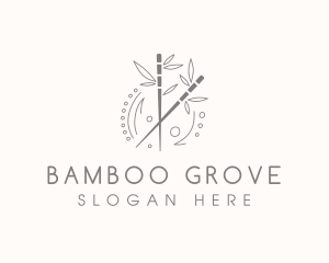 Bamboo - Leaf Bamboo Acupuncture logo design